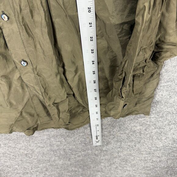 Protest Shirt Men XL Gray Button Up Silk Collared Long Sleeve Pockets Regular - Picture 6 of 7